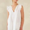 Haven Florence Frill Tank - Bianco Outlet