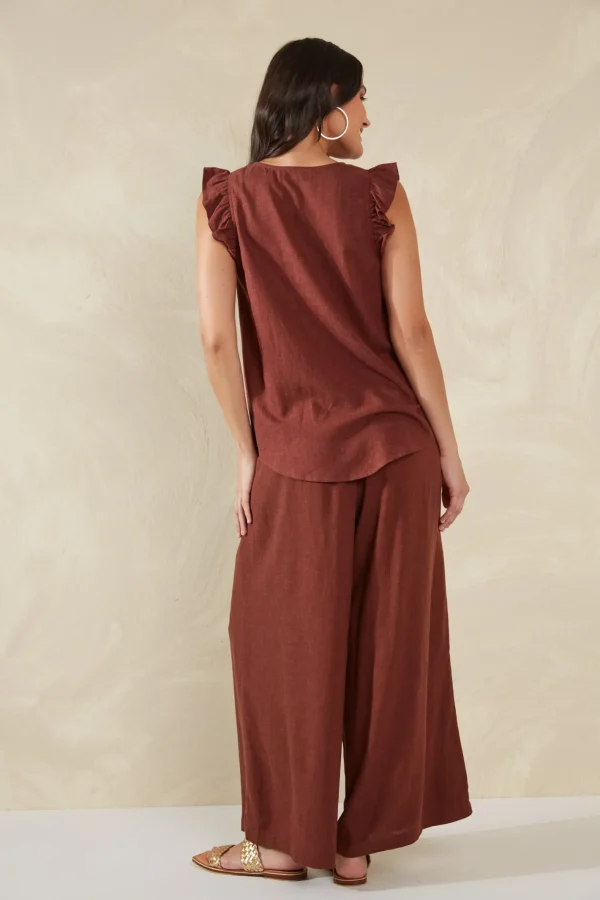 Haven Florence Frill Tank - Espresso New