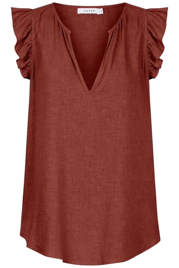 Haven Florence Frill Tank - Espresso New