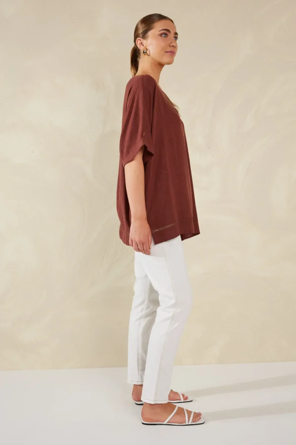 Haven Florence Relaxed Top - Espresso Discount