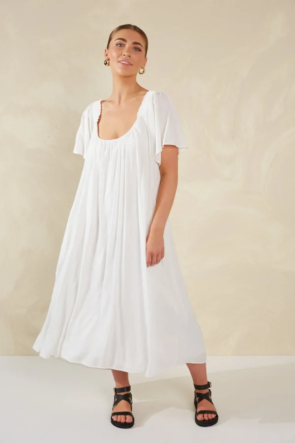 Haven Florence Ruffle Dress - Bianco Best