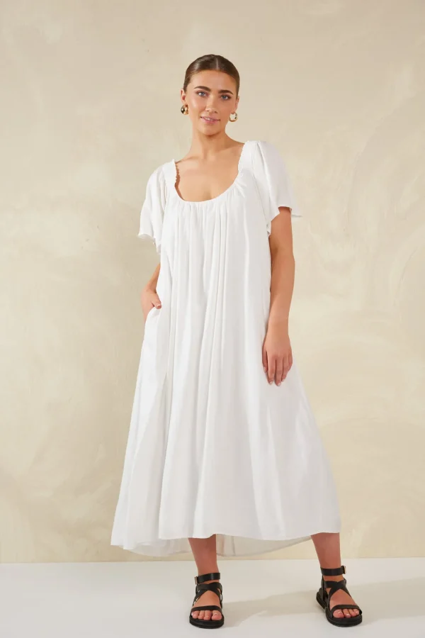 Haven Florence Ruffle Dress - Bianco Best