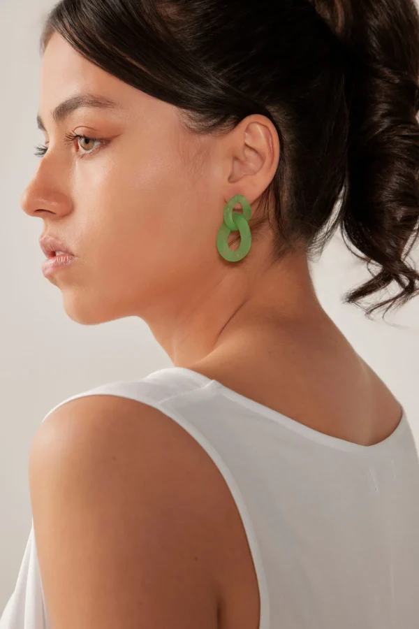 Haven Isola Link Earring - Verde Sale