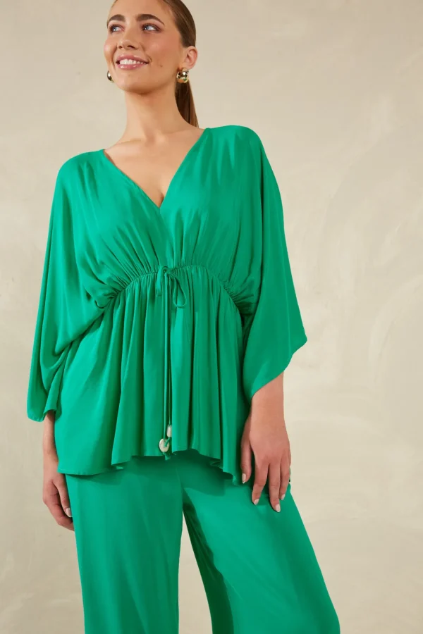 Haven Lipari Tie Top - Verde Hot