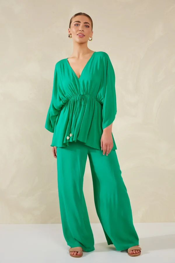 Haven Lipari Tie Top - Verde Hot