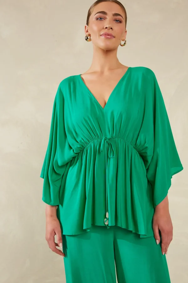 Haven Lipari Tie Top - Verde Hot