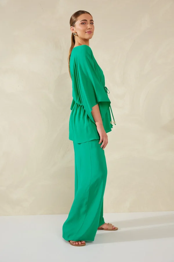 Haven Lipari Tie Top - Verde Hot
