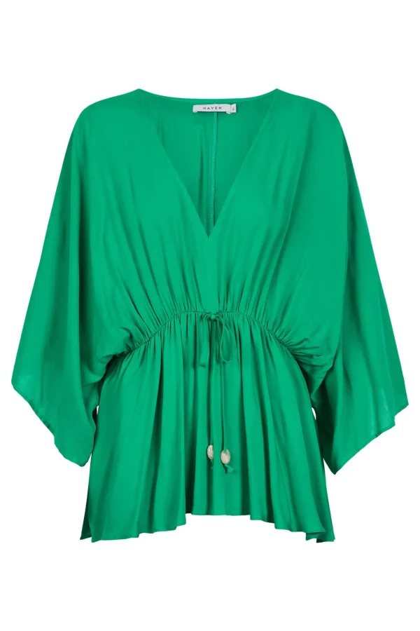 Haven Lipari Tie Top - Verde Hot