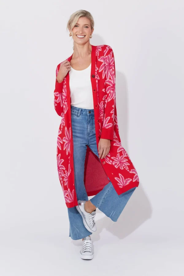 Haven Miami Cardigan Dress - Chilli/Pink Sale