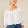 Haven Palermo Drawstring Top - Bianco Sale