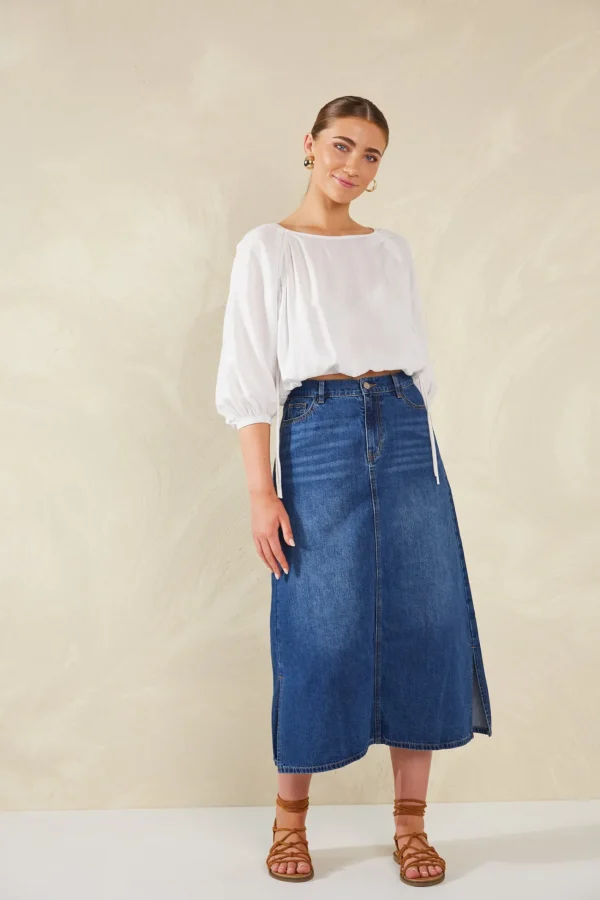 Haven Palermo Drawstring Top - Bianco Sale