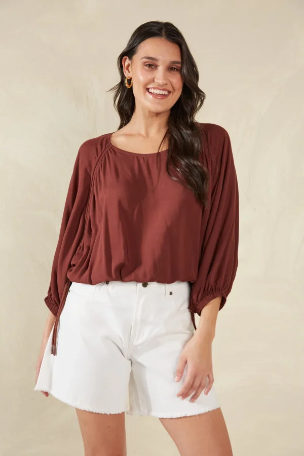 Haven Palermo Drawstring Top - Espresso Outlet