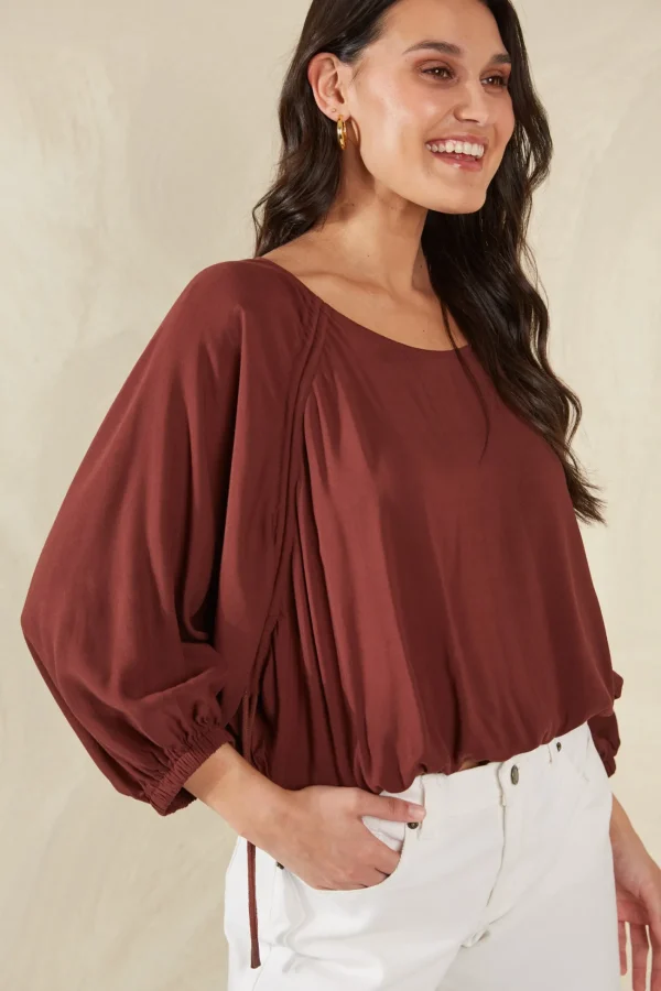 Haven Palermo Drawstring Top - Espresso Outlet