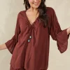 Haven Palermo Ruched Top - Espresso Hot