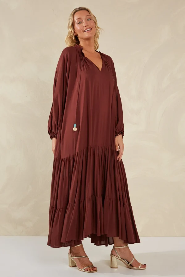 Haven Palermo Tiered Maxi - Espresso Discount