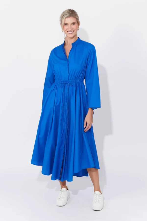 Haven Phoenix Shirt Dress - Cobalt Sale