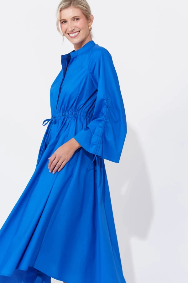 Haven Phoenix Shirt Dress - Cobalt Sale