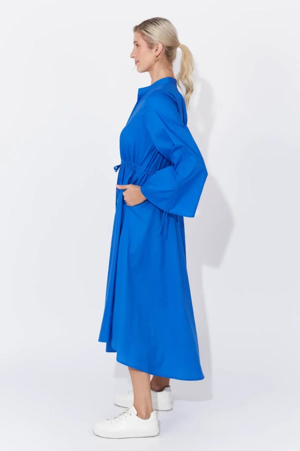Haven Phoenix Shirt Dress - Cobalt Sale