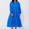 Haven Phoenix Tiered Dress - Cobalt New