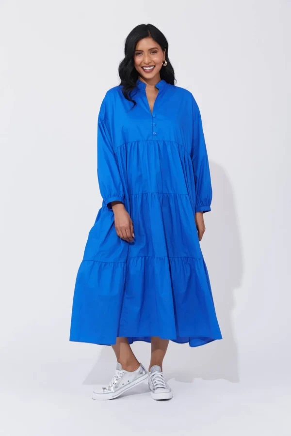 Haven Phoenix Tiered Dress - Cobalt New
