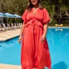 Haven Portofino Frill Maxi - Aperol Best