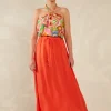 Haven Portofino Maxi Skirt - Aperol Clearance