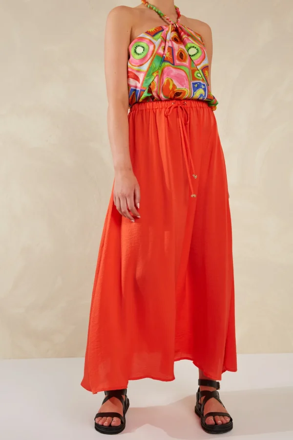 Haven Portofino Maxi Skirt - Aperol Clearance
