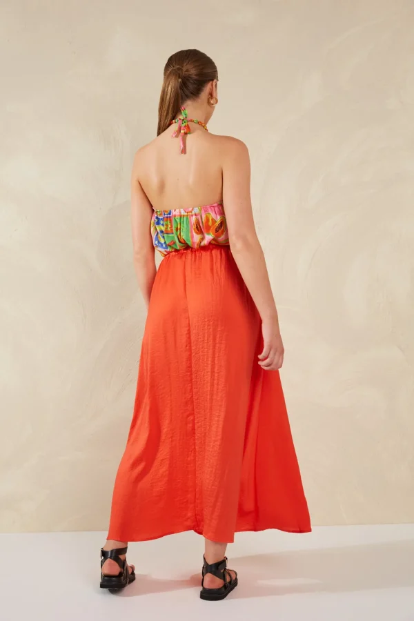 Haven Portofino Maxi Skirt - Aperol Clearance