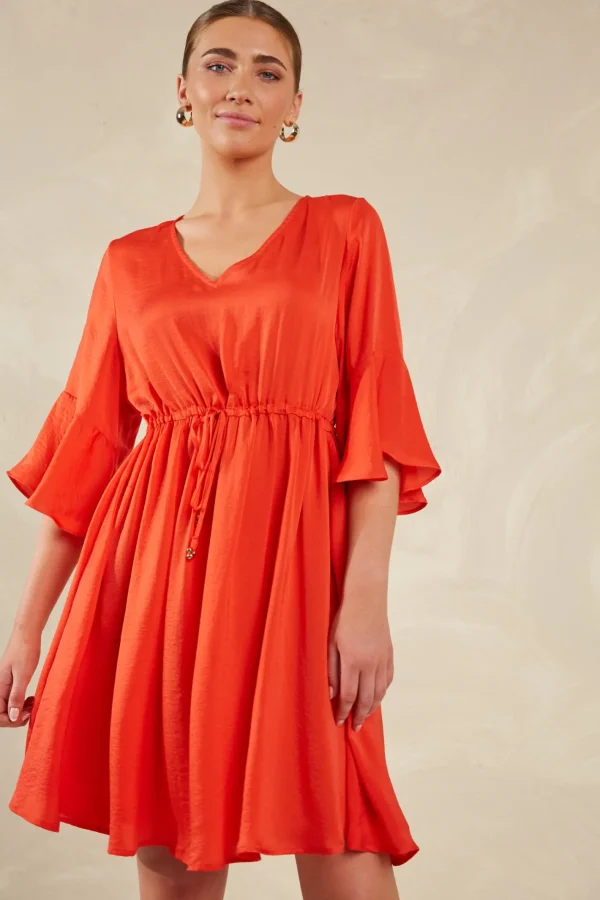 Haven Portofino Tie Dress - Aperol Fashion