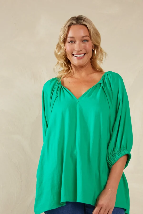 Haven Sardinia Relaxed Blouse - Verde Best