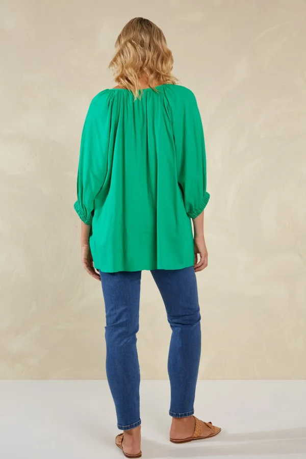 Haven Sardinia Relaxed Blouse - Verde Best