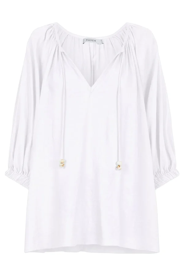 Haven Sardinia Relaxed Blouse - Bianco Clearance