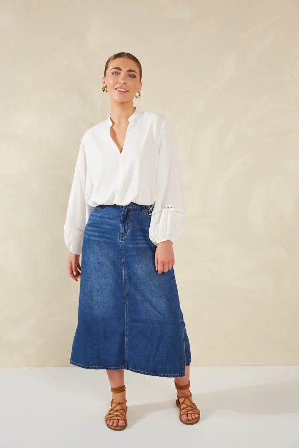 Haven Sardinia Tie Blouse - Bianco Hot