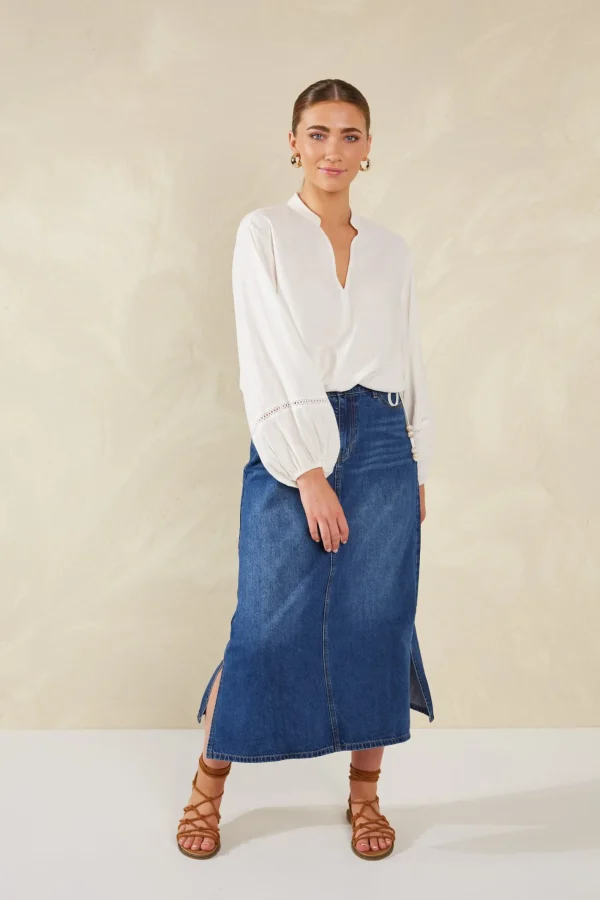Haven Sardinia Tie Blouse - Bianco Hot