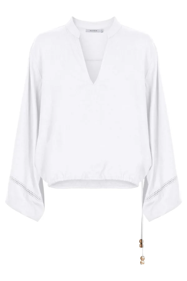 Haven Sardinia Tie Blouse - Bianco Hot