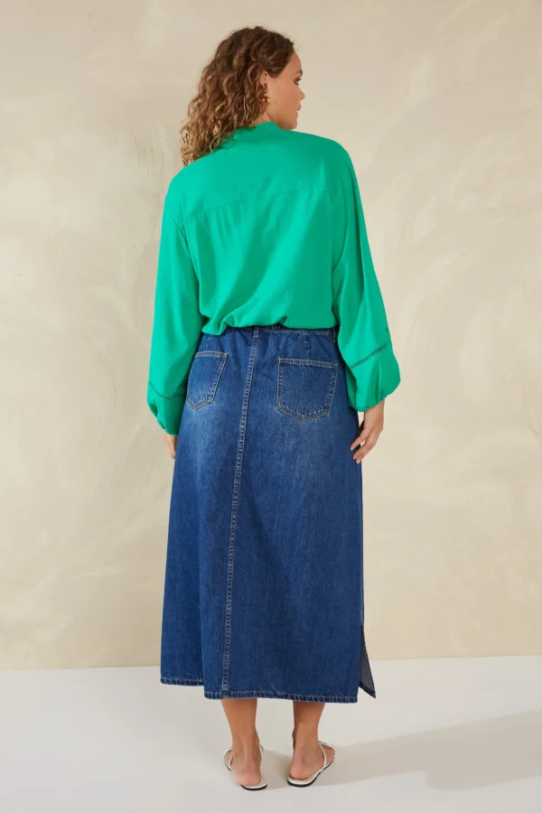Haven Sardinia Tie Blouse - Verde Clearance