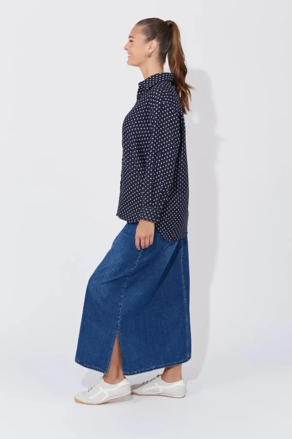 Haven Vanuatu Shirt - Navy Clearance