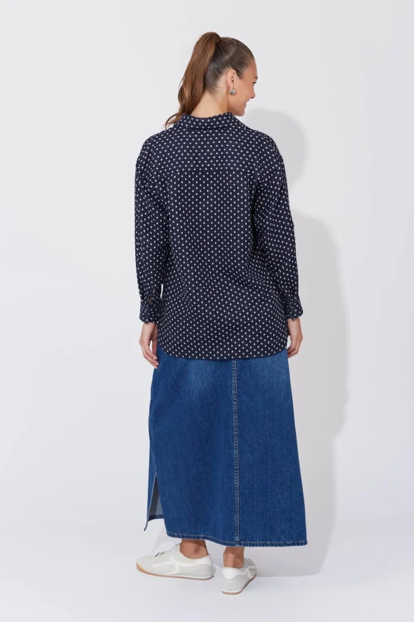 Haven Vanuatu Shirt - Navy Clearance