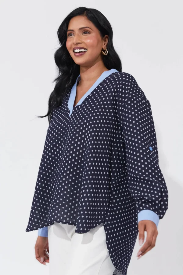 Haven Vanuatu Top - Navy Sale