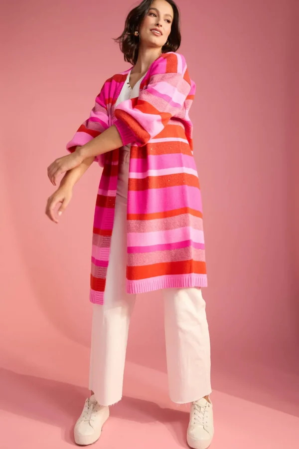 Haven Yuma Cardigan - Chilli/Pink Discount