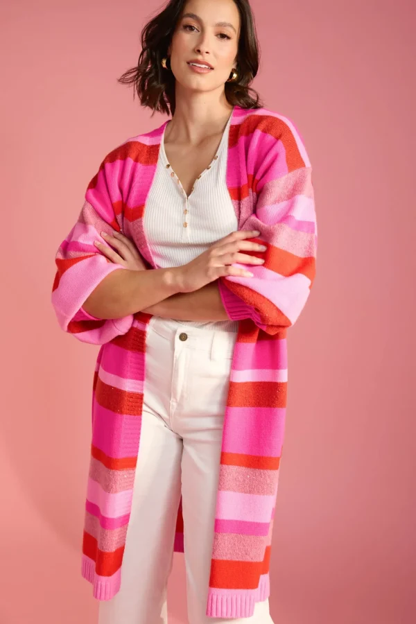 Haven Yuma Cardigan - Chilli/Pink Discount