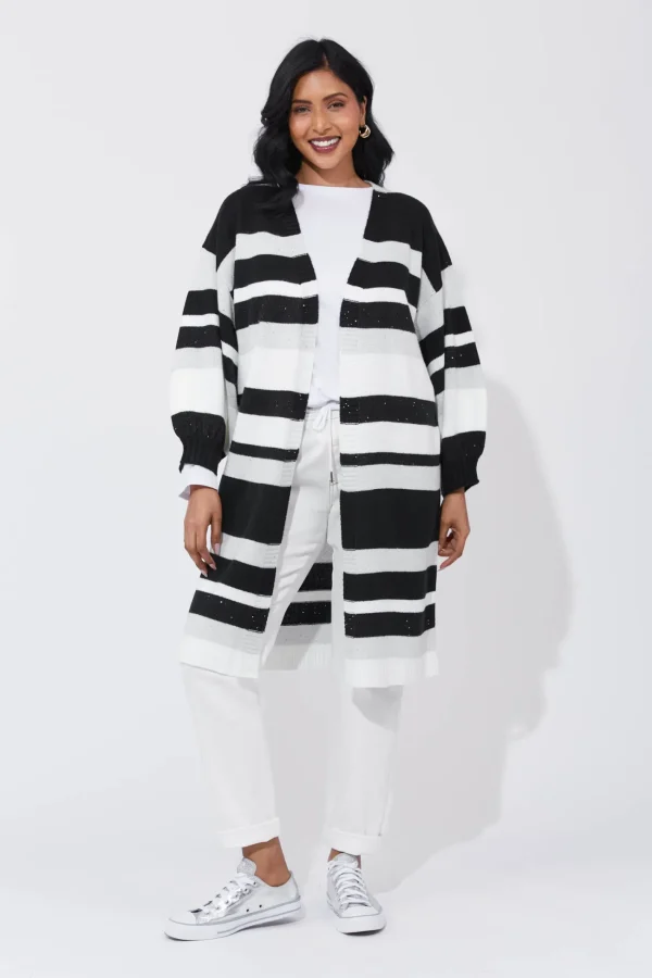 Haven Yuma Cardigan - White/Kohl Clearance