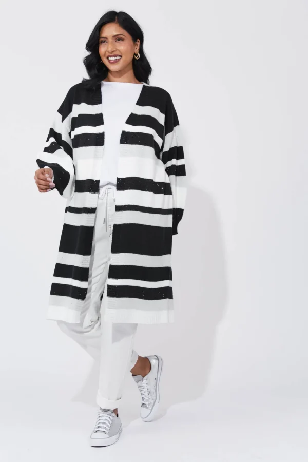 Haven Yuma Cardigan - White/Kohl Clearance